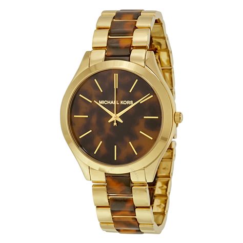 tortoise shell watch michael kors|michael kors mk4284.